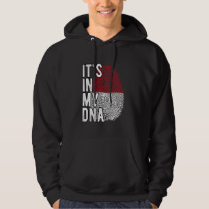 Funny ist es in meiner DNA Indonesien Flagge Finge Hoodie