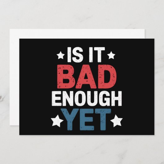 Funny ist es schlimm genug, doch patriotisch polit einladung (Vorne/Hinten)