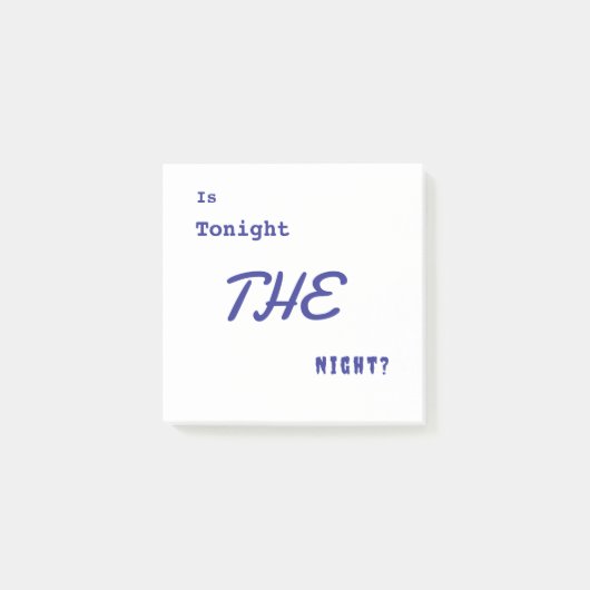 Funny ist heute Abend Post-it Klebezettel (Vorderseite)