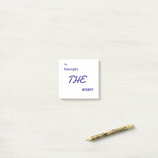 Funny ist heute Abend Post-it Klebezettel (Auf Schreibtisch)