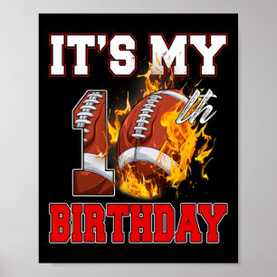 Funny ist mein 10. Geburtstag 10 Jahre alter Fußba Poster