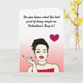 Funny ist Single am Valentinstag Karte (Gelbe Blume)