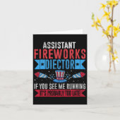 Funny Istant Fireworks Director I Run You Run 4th Karte (Gelbe Blume)