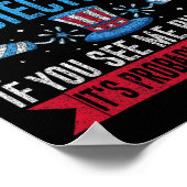 Funny Istant Fireworks Director I Run You Run 4th Poster (Ecke)