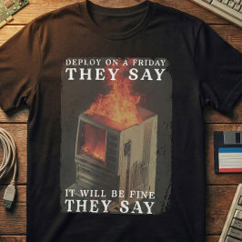 Funny IT Deploy auf einem Freitagsmeme T-Shirt