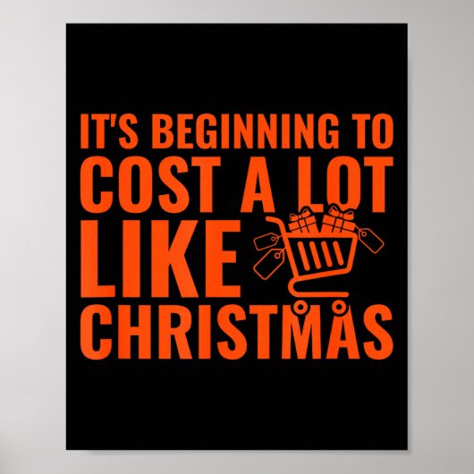 Funny It’s Beginning To Cost A Lot Like Christmas Poster (Vorne)