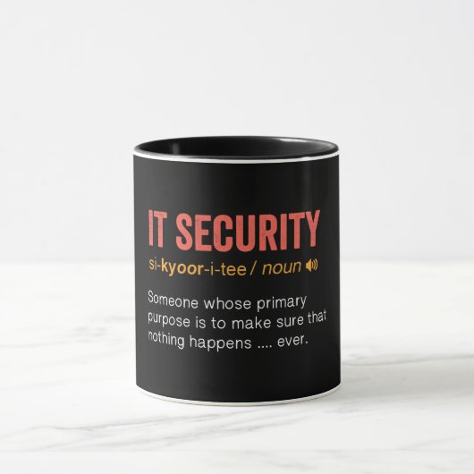 Funny IT Security Definition Tasse (Zentrum)