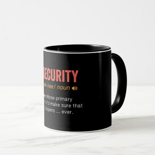 Funny IT Security Definition Tasse (VorderseiteRechts)