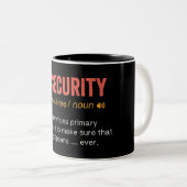Funny IT Security Definition Zweifarbige Tasse (VorderseiteRechts)