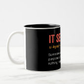 Funny IT Security Definition Zweifarbige Tasse (Links)