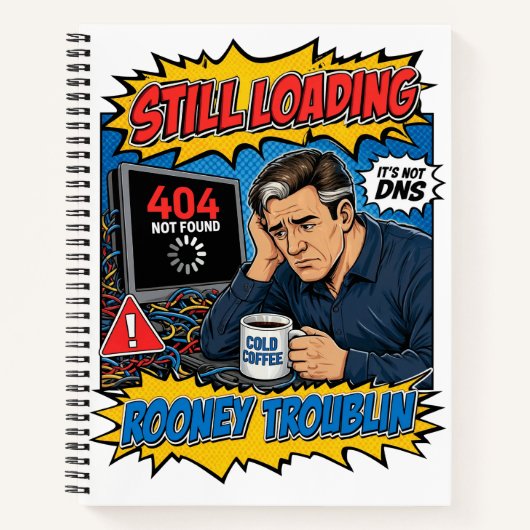 Funny IT Tech Humour loading Pop Art Notizblock (Vorderseite)
