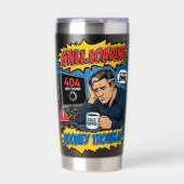 Funny IT Tech Humour loading Pop Art Thermobecher (Vorderseite)