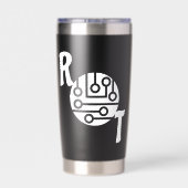 Funny IT Tech Humour loading Pop Art Thermobecher (Rückseite)