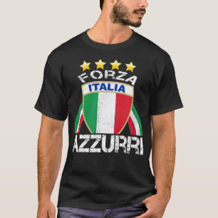 Funny Italia Football Fußball Italienische Flagge T-Shirt