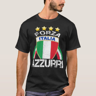Funny Italia Football Fußball Italienische Flagge T-Shirt