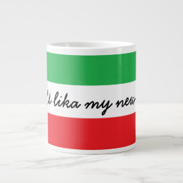 Funny Italian Accent and Flag Jumbo-Tasse
