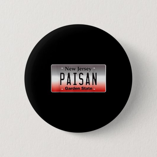Funny Italian American Flag Paisan Nj New Jersey C Button (Vorderseite)