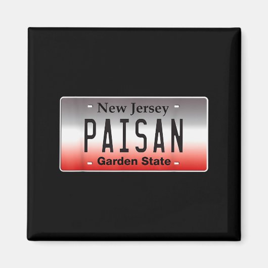 Funny Italian American Flag Paisan Nj New Jersey C Magnet (Vorne)