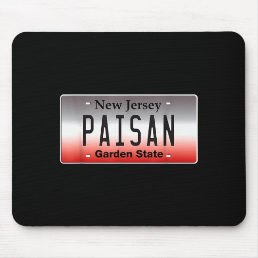 Funny Italian American Flag Paisan Nj New Jersey C Mousepad (Vorne)