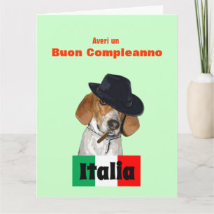 Funny Italian Birthday Mobster Charley Dog Card Karte