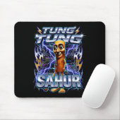 Funny Italian Brainrot Tung Tung Tung Sahur  Mousepad (Mit Mouse)