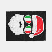 Funny Italian Christmas Pajama Funny Italian Match Fleecedecke (Vorderseite (Horizontal))