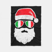Funny Italian Christmas Pajama Funny Italian Match Fleecedecke (Vorderseite)