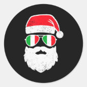 Funny Italian Christmas Pajama Funny Italian Match Runder Aufkleber (Vorderseite)