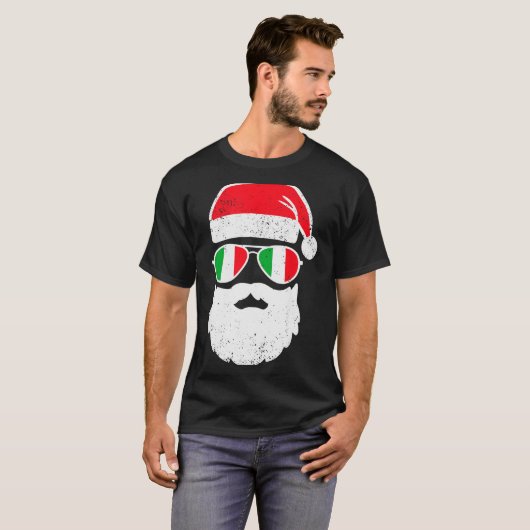 Funny Italian Christmas Pajama Funny Italian Match T-Shirt (Vorne ganz)
