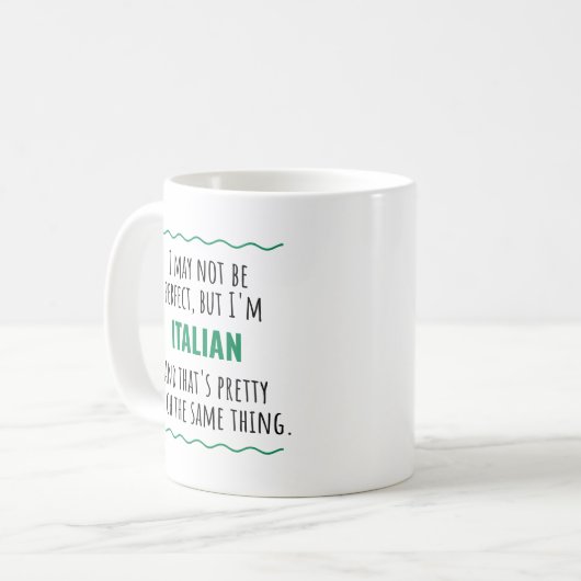 Funny Italian Gift Idea Mug Kaffeetasse (Vorderseite Links)