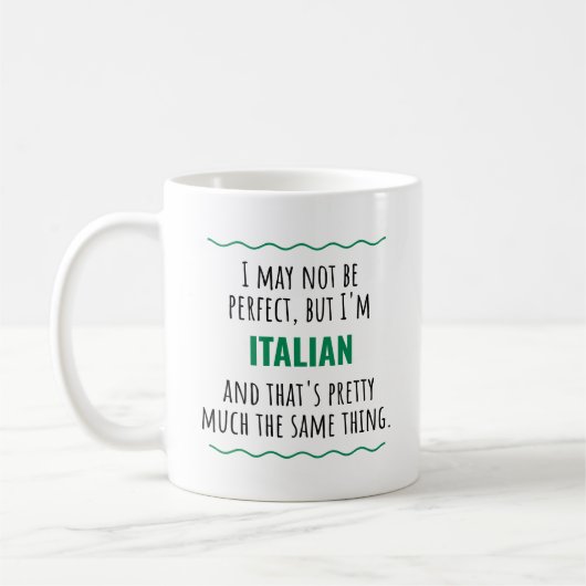 Funny Italian Gift Idea Mug Kaffeetasse (Links)