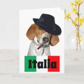 Funny Italian Mobster Charley Dog Karte (Gelbe Blume)