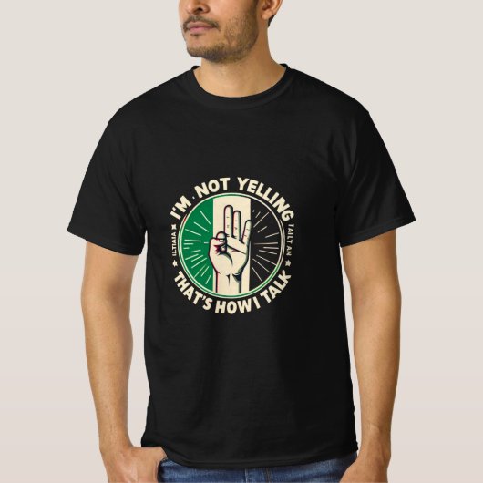 Funny Italian Pride Shirt - Ich schreie nicht (Vorderseite)