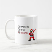 Funny Italian Santa naughty nice Kaffeetasse (Links)