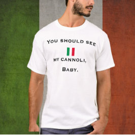 Funny Italienische Flagge, die du meine Cannoli se T-Shirt