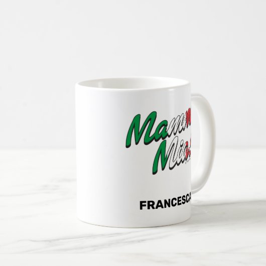 Funny italienisches Sprichwort Mamma Mia! Tasse (VorderseiteRechts)