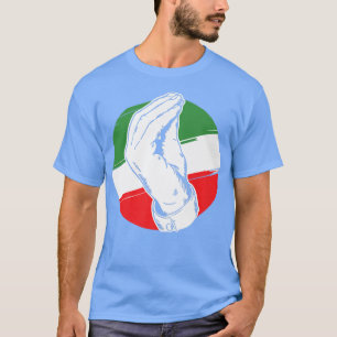 Funny Italy Flag Rom Italienische Geste Pizza Flor T-Shirt