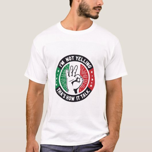 Funny Italy Pride - ich schreie nicht T-Shirt (Vorderseite)
