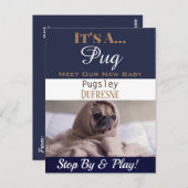 Funny "It's A" - neue Haustierankündigung Postkarte (Vorne/Hinten)