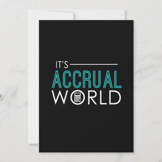 Funny It's Accrual World Accountants CPA Einladung (Vorderseite)