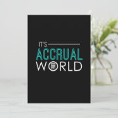 Funny It's Accrual World Accountants CPA Einladung (Stehend Vorderseite)