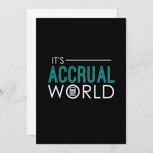 Funny It's Accrual World Accountants CPA Einladung (Vorne/Hinten)
