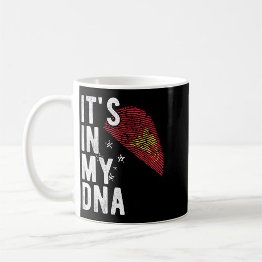 Funny It's In My Dna Papua New Guinea Flag Fingerp Kaffeetasse (Links)