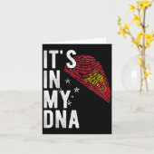 Funny It's In My Dna Papua New Guinea Flag Fingerp Karte (Gelbe Blume)