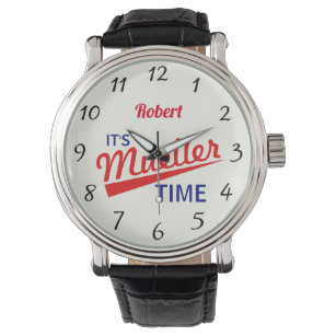Funny "It's Müller Time" Armbanduhr