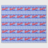 Funny "It's Müller Time" auf dem Schneeflockenmust Geschenkpapier (Flach)