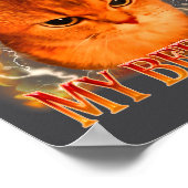 Funny It's Past My Bedtime Cat Meme Animals Humor  Poster (Ecke)