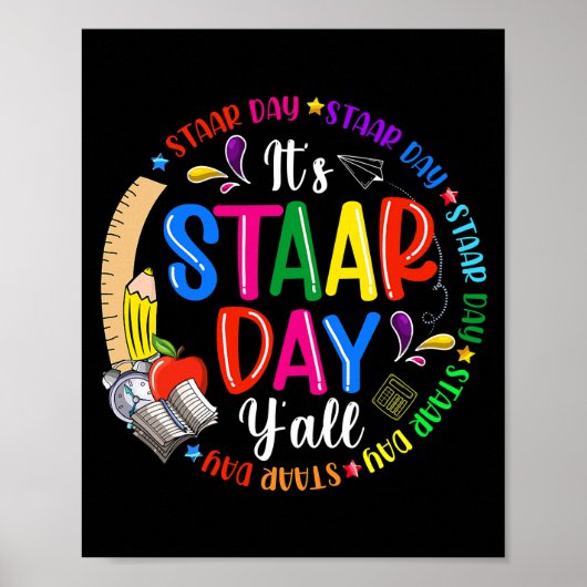 Funny It's Star Day Y'all Testing Teachers Exam Poster (Vorne)