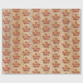 Funny It's Turkey Time Erntedank Dinner Sprichwort Geschenkpapier (Flach)