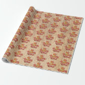 Funny It's Turkey Time Erntedank Dinner Sprichwort Geschenkpapier (Ungerollt)